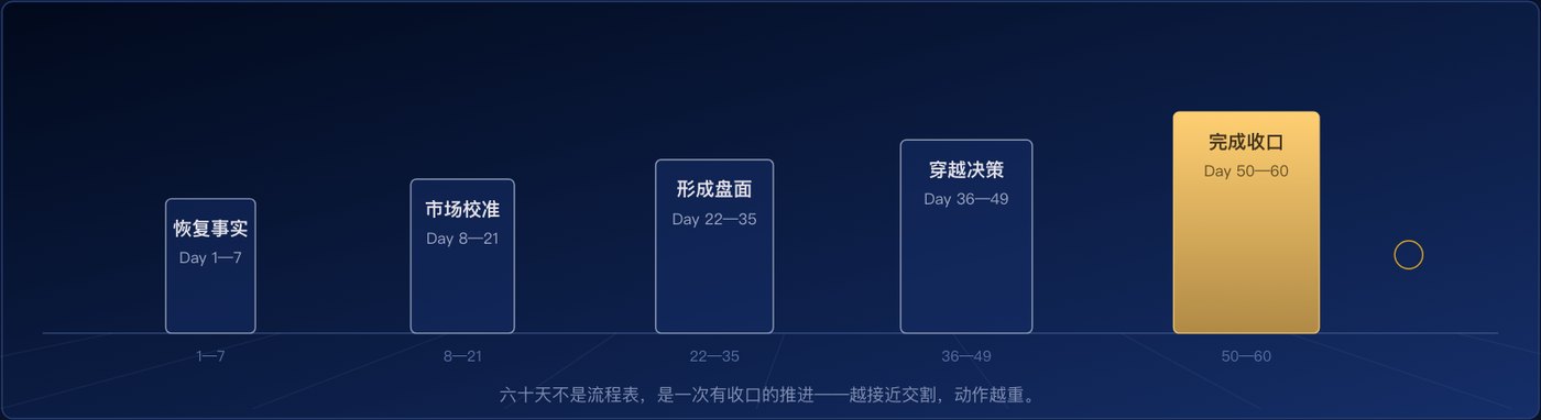 庚辛康鹏资本明信片「六十天典型执行体系」