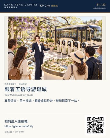 Your Multilingual City Guide — KP City digital-city poster
